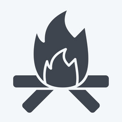 Icon Fire. related to American Indigenous symbol. glyph style. simple design editable. simple illustration