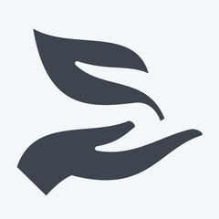 Icon Ecology. related to Climate Change symbol. glyph style. simple design editable. simple illustration