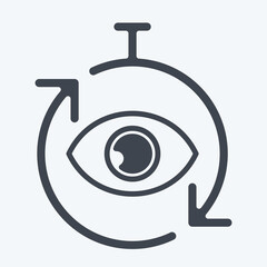 Icon Future Projection. related to Climate Change symbol. glyph style. simple design editable. simple illustration 1