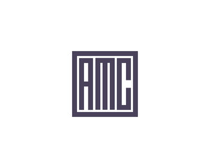 A M C logo design vector template