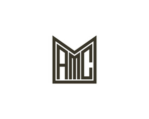 A M C logo design vector template