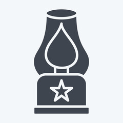 Icon Lantern. related to Camping symbol. glyph style. simple design editable. simple illustration