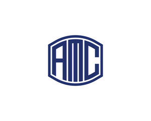 A M C logo design vector template
