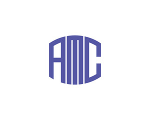 A M C logo design vector template