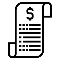 Invoice bill document vector icon