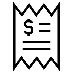 Invoice bill document vector icon
