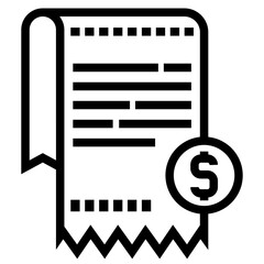 Invoice bill document vector icon