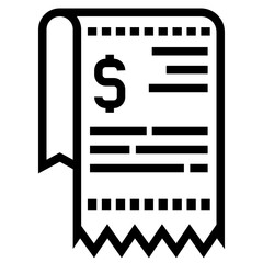 Invoice bill document vector icon