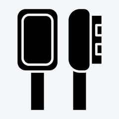 Icon Hair Brush. related to Bathroom symbol. glyph style. simple design editable. simple illustration
