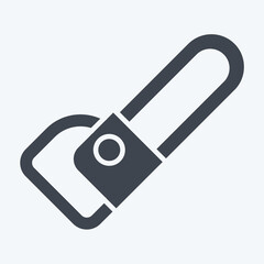 Icon Chainsaw. related to Carpentry symbol. glyph style. simple design editable. simple illustration