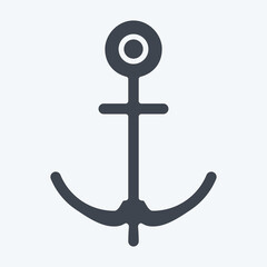 Icon Anchor. related to Sea symbol. glyph style. simple design editable. simple illustration