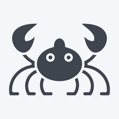 Icon Crab. related to Sea symbol. glyph style. simple design editable. simple illustration