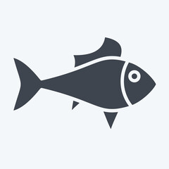 Obraz premium Icon Guppy. related to Sea symbol. glyph style. simple design editable. simple illustration