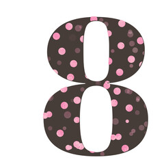 number eight made of splashes