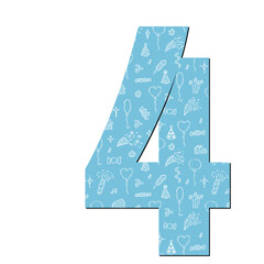 letter a in blue © betania