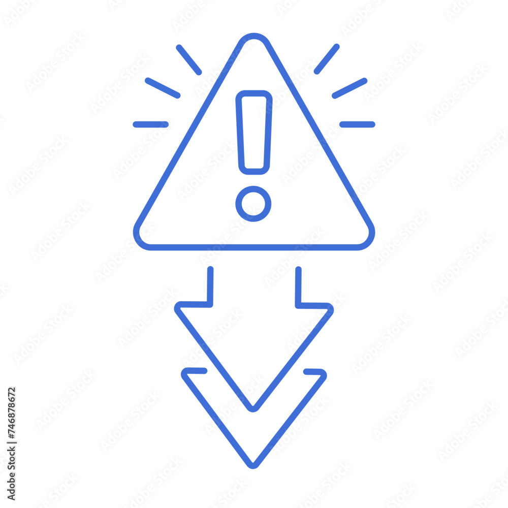 Sticker illustration of a icon reduce risk