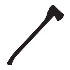A silhouette of an axe