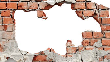 brick wall with hole