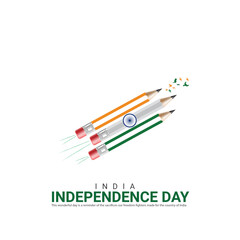 Independence Day of India. Independence Day Creative Design for Social Media Post
