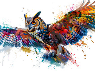 abstract background with owls