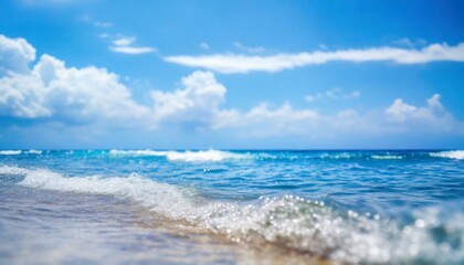 Perfect sky and water of ocean. Travel, holdiay, summer concept.	

