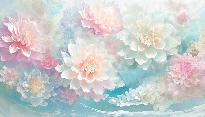 幻想的な美しい花の背景・壁紙