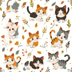 Autumn Cats Wallpaper