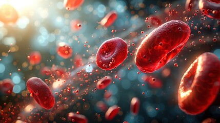 3d rendered illustration of many blood cells