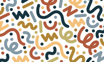 手書き風の幾何学模様のベクターイラスト