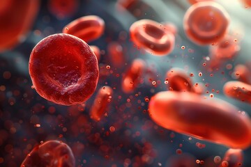 3d rendered illustration of many blood cells