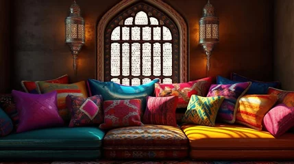 Papier Peint photo Lavable Style bohème Morocco interior style.