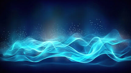 abstract blue wave design