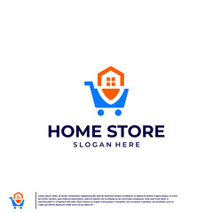 creative home store, modern style , equipment , logo design vector.