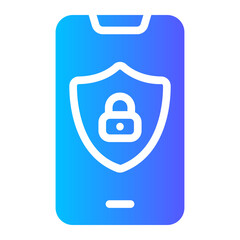 mobile security Gradient icon