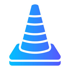 traffic cone Gradient icon