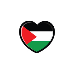 love in the shape of the Palestine flag