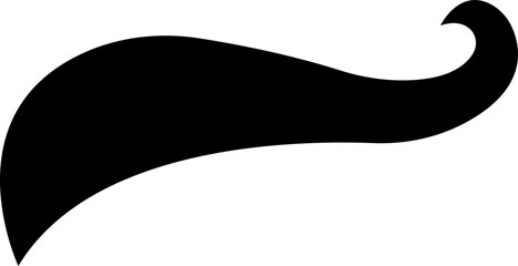 Swoosh and swoop underline typography tail shape in fill style. Brush drawn curved smear. Hand drawn curly swish, swash, squiggle, twiddle. vector calligraphy doodle swirl on transparent background.