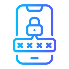 Fototapeta premium pin code Line Gradient Icon