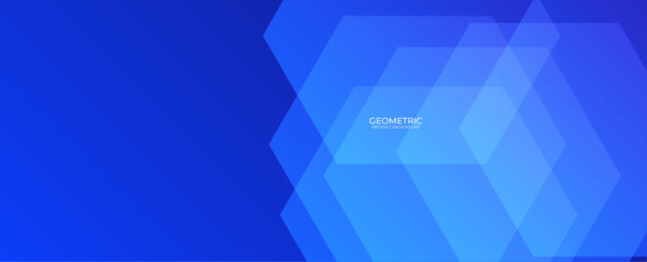 Abstract blue hexagon background. Modern geometric shapes design. Futuristic technology concept. Science style. banner, brochure, business, card, cover, flyer, poster, website. Vector illustration
