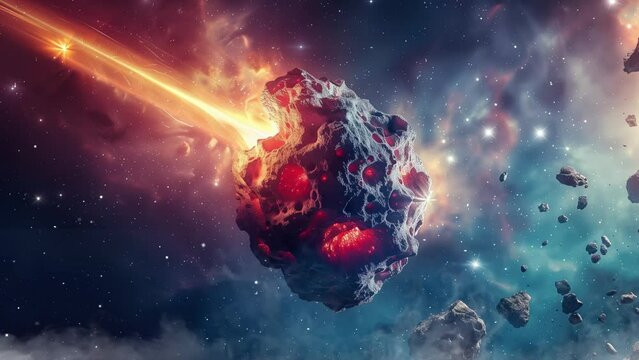 space abstract background burning comet flash laser. seamless looping overlay 4k virtual video animation background