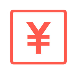 シンプルな赤色の円マーク