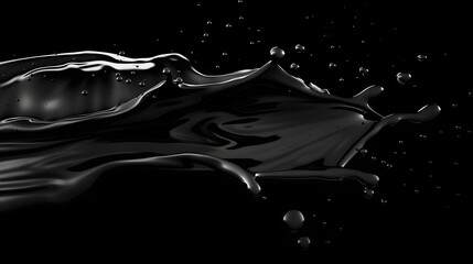 water splash isolated on black