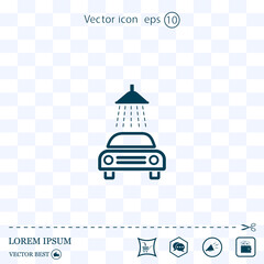 Fototapeta na wymiar Car wash symbol. Vector illustration on a light background. Eps 10