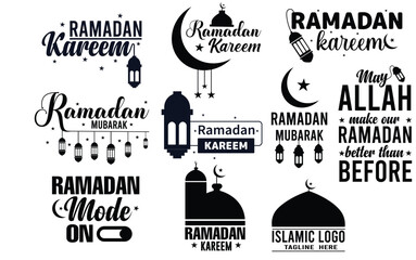 Ramadan Typography Bundle, Ramadan Logo Design Bundle, Islamic Logo, Ramadan Mubarak Bundle, Ramadan Kareem Bundle, Islamic typography, Islamic calligraphy, Calligraphy Design, Logo Design