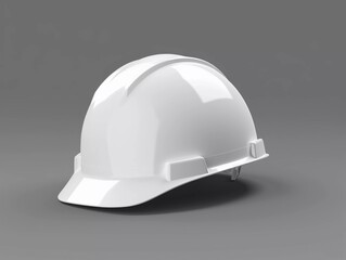Fototapeta premium Blank White Construction Helmet Mockup