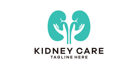Obraz premium kidney health logo design, logo design creative template, symbol, icon, idea.