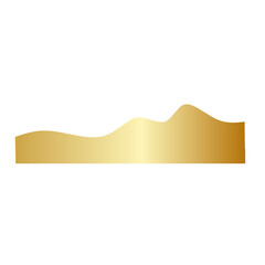 Golden wave footer, gold footer - obrazy, fototapety, plakaty
