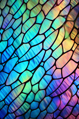 Microscopic view of Butterfly Wing: An Iridescent, Stained Glass Inspired Natural Marvel