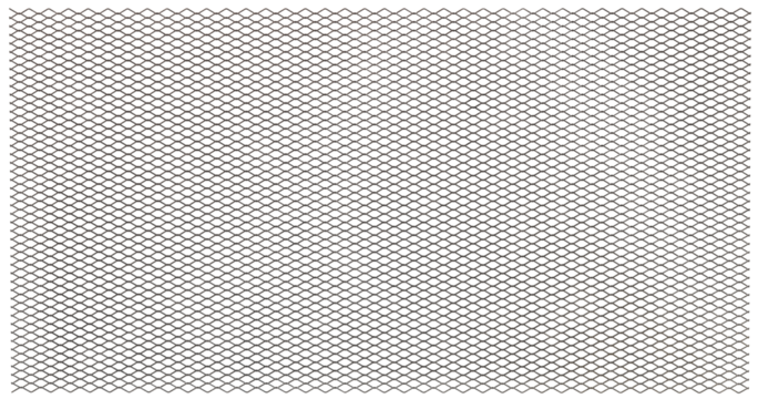 Strength & Versatility: Showcase the adaptability of rhomb-shaped steel mesh in 3D illustration. Isolated on a transparent background, highlights its potential for diverse industrial applicatications. - Powered by Adobe