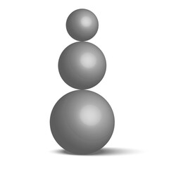Spheres grey vertical balance. Vector illustration. EPS 10.